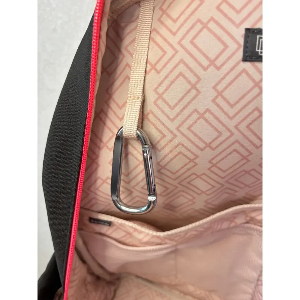 Doubletake Convertible Backpack Tennis Bag Black Pink Trim NWT